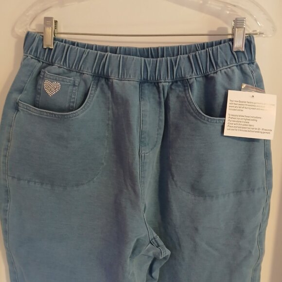 Quacker Factory Women's Dream Jean's Pull On Jogger Style  SZ M NWT - Picture 2 of 11